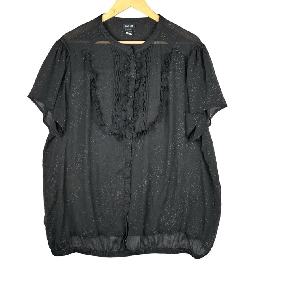 TORRID WOMEN BLOUSE BLACK SIZE 4